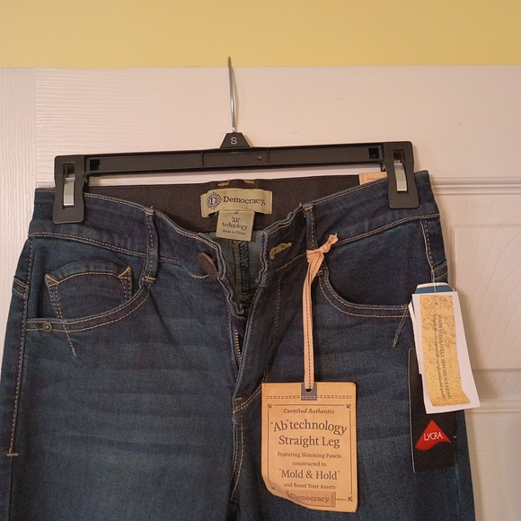 Democracy Women's Deep Indigo Straight Leg Jeans - Picture 2 of 6